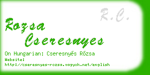 rozsa cseresnyes business card